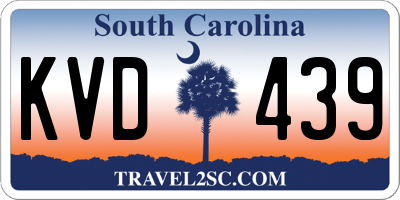 SC license plate KVD439