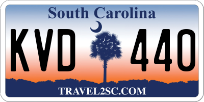 SC license plate KVD440