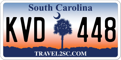 SC license plate KVD448