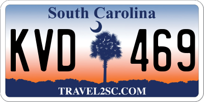 SC license plate KVD469