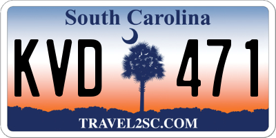 SC license plate KVD471