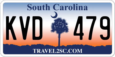 SC license plate KVD479