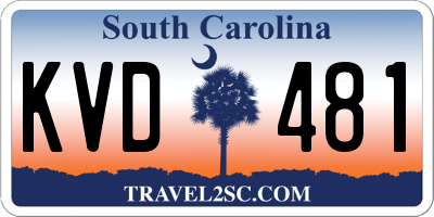 SC license plate KVD481