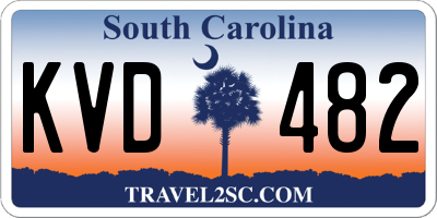 SC license plate KVD482