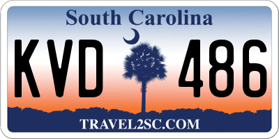 SC license plate KVD486