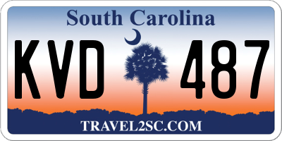 SC license plate KVD487