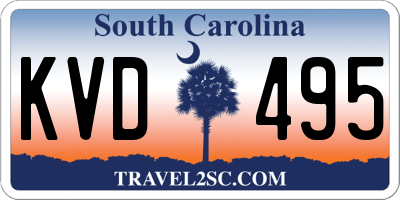 SC license plate KVD495