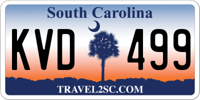 SC license plate KVD499