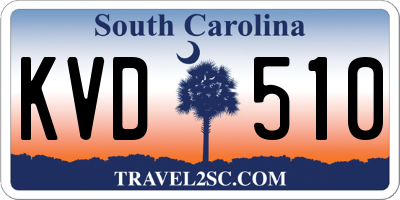 SC license plate KVD510