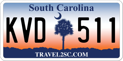 SC license plate KVD511