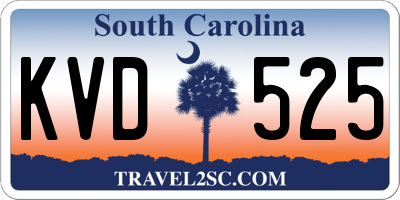SC license plate KVD525