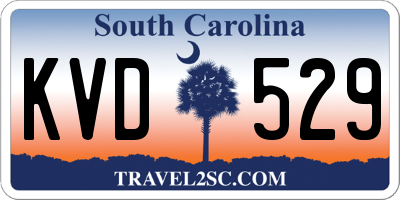 SC license plate KVD529