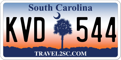 SC license plate KVD544