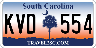 SC license plate KVD554