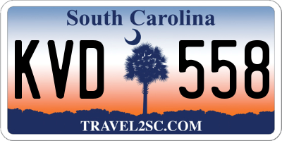 SC license plate KVD558