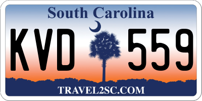 SC license plate KVD559