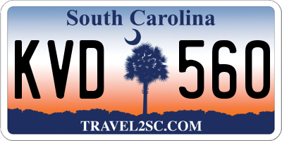 SC license plate KVD560