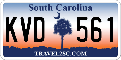 SC license plate KVD561