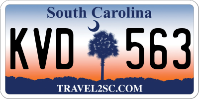 SC license plate KVD563