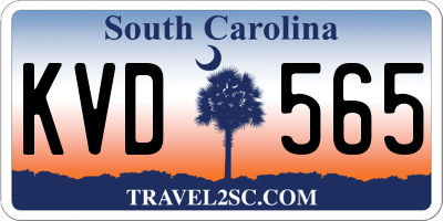 SC license plate KVD565