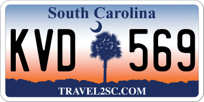 SC license plate KVD569