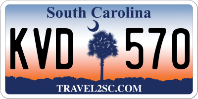 SC license plate KVD570