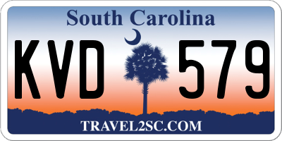SC license plate KVD579