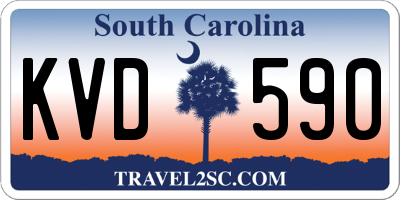 SC license plate KVD590