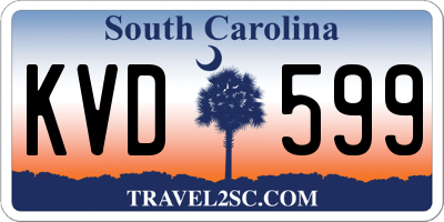 SC license plate KVD599