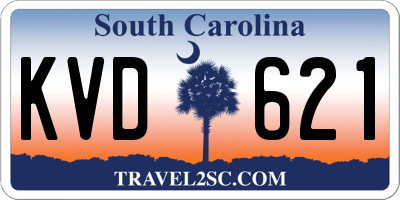 SC license plate KVD621