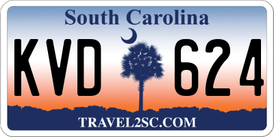 SC license plate KVD624