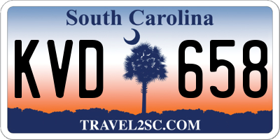 SC license plate KVD658