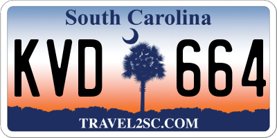 SC license plate KVD664