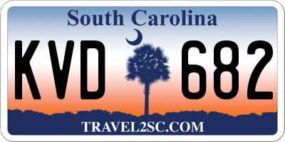 SC license plate KVD682