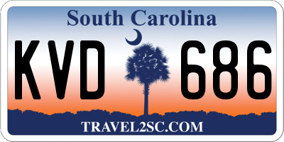SC license plate KVD686