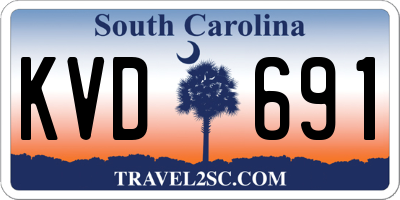 SC license plate KVD691