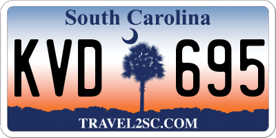 SC license plate KVD695