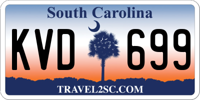 SC license plate KVD699
