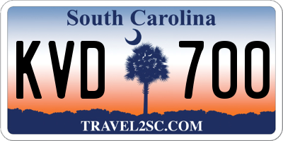 SC license plate KVD700