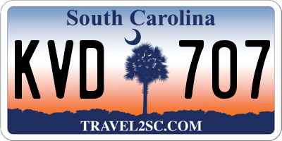 SC license plate KVD707