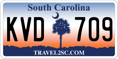 SC license plate KVD709