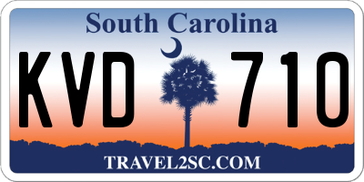 SC license plate KVD710
