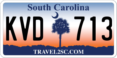 SC license plate KVD713