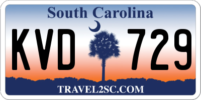 SC license plate KVD729