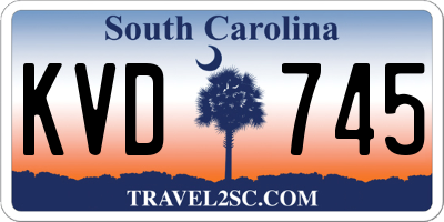 SC license plate KVD745