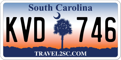 SC license plate KVD746