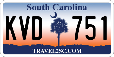 SC license plate KVD751