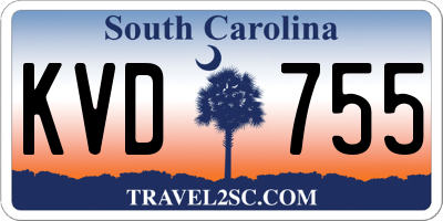 SC license plate KVD755