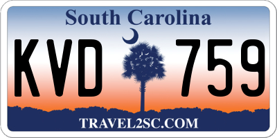 SC license plate KVD759
