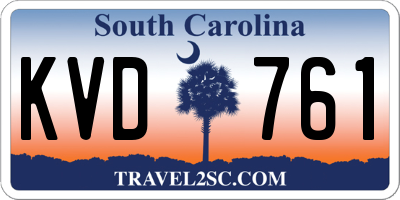 SC license plate KVD761